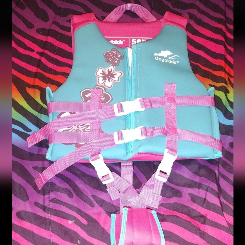 Gogokids Teal and Pink Life Vest